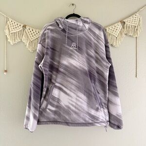 Columbia x MadHappy MTR Lightweight Tie Dye Fleece Hoodie in Purple